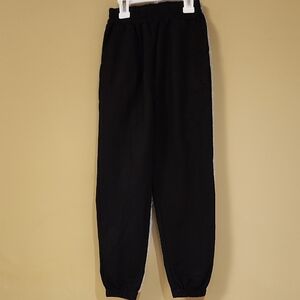 Kids Casual Black .grey Track Pants with Side Stripe 7-8 Years
